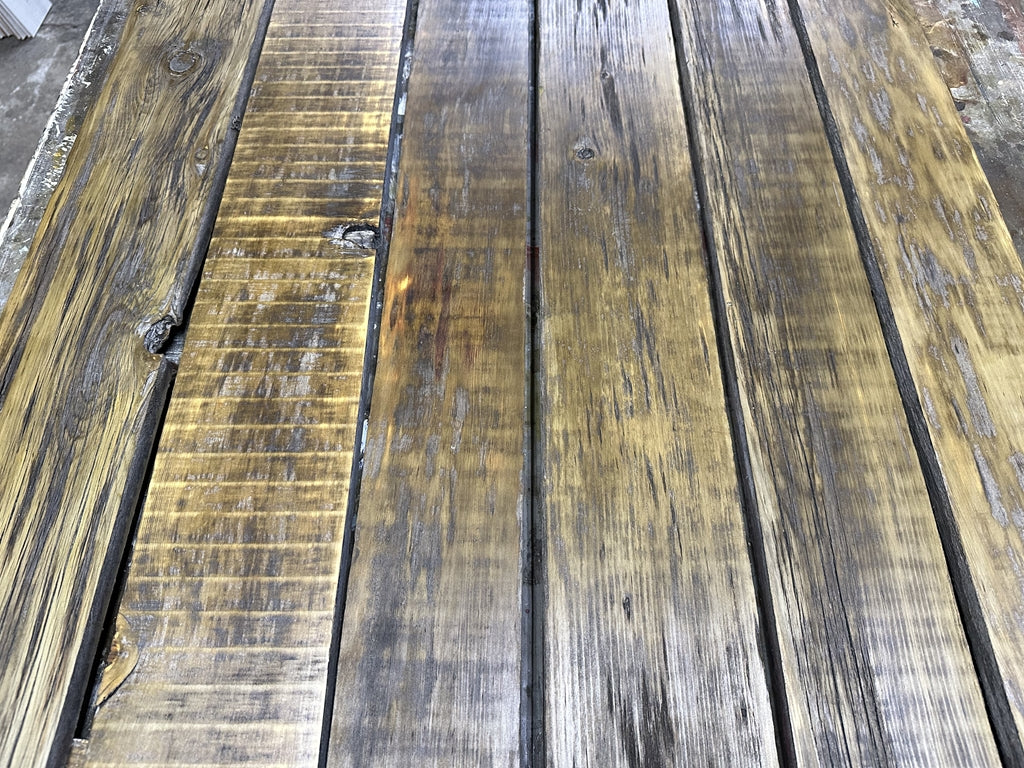 【数量限定30枚】はしけ板古材 クリア塗装仕上/サンディング加工 厚15-20mm 幅100-120mm 長さ1,930mm