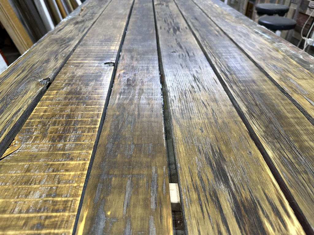 【数量限定30枚】はしけ板古材 クリア塗装仕上/サンディング加工 厚15-20mm 幅100-120mm 長さ960mm
