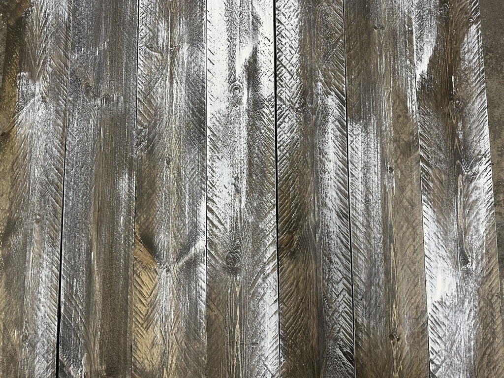 エイジングボード(レッドパイン板材) 不燃加工 ビンテージホワイト 厚19mm 幅130mm 長さ1,990mm