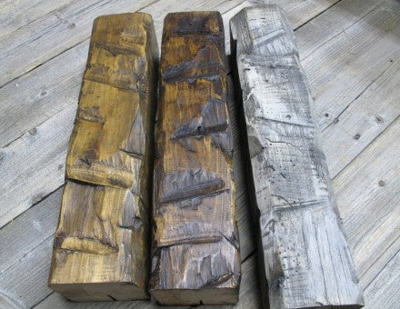 105mm角材 ハンドヒューン加工 4面加工塗装仕上 長さ1,000mm