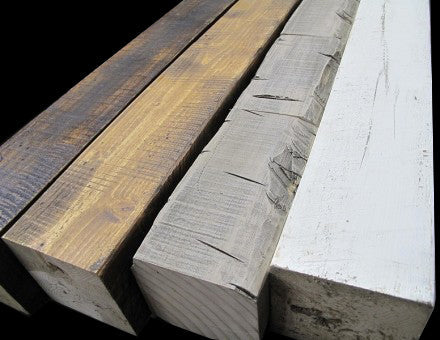 105mm角材 ビンテージ加工 4面加工塗装仕上 長さ1,000mm