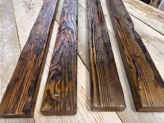 古材足場板　2x4x8F　ラスティックグレード　加工塗装品　厚35mm　幅89mm　長さ2400mm