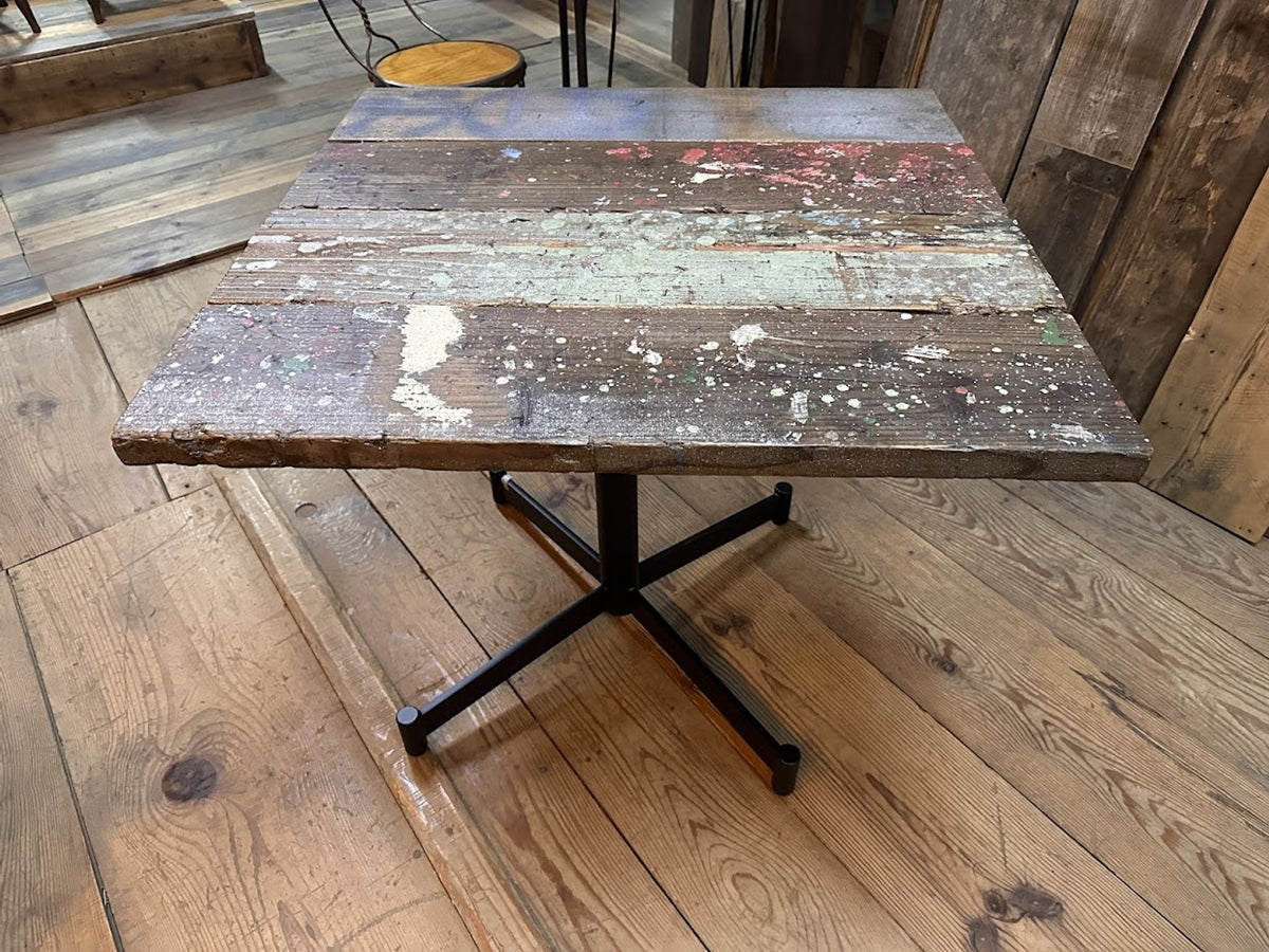 ラスティック古材天板　足場板古材で作ったテーブルトップ！