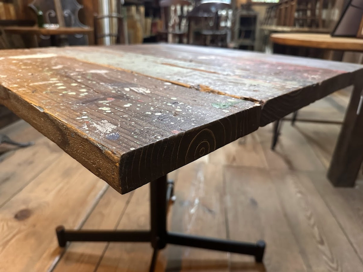 ラスティック古材天板　足場板古材で作ったテーブルトップ！
