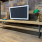 簡単DIYで作るアイアンレッグのテレビ台・ローボード　（スチームドライウッド/サンディング加工無塗装）　長さ2,000mm